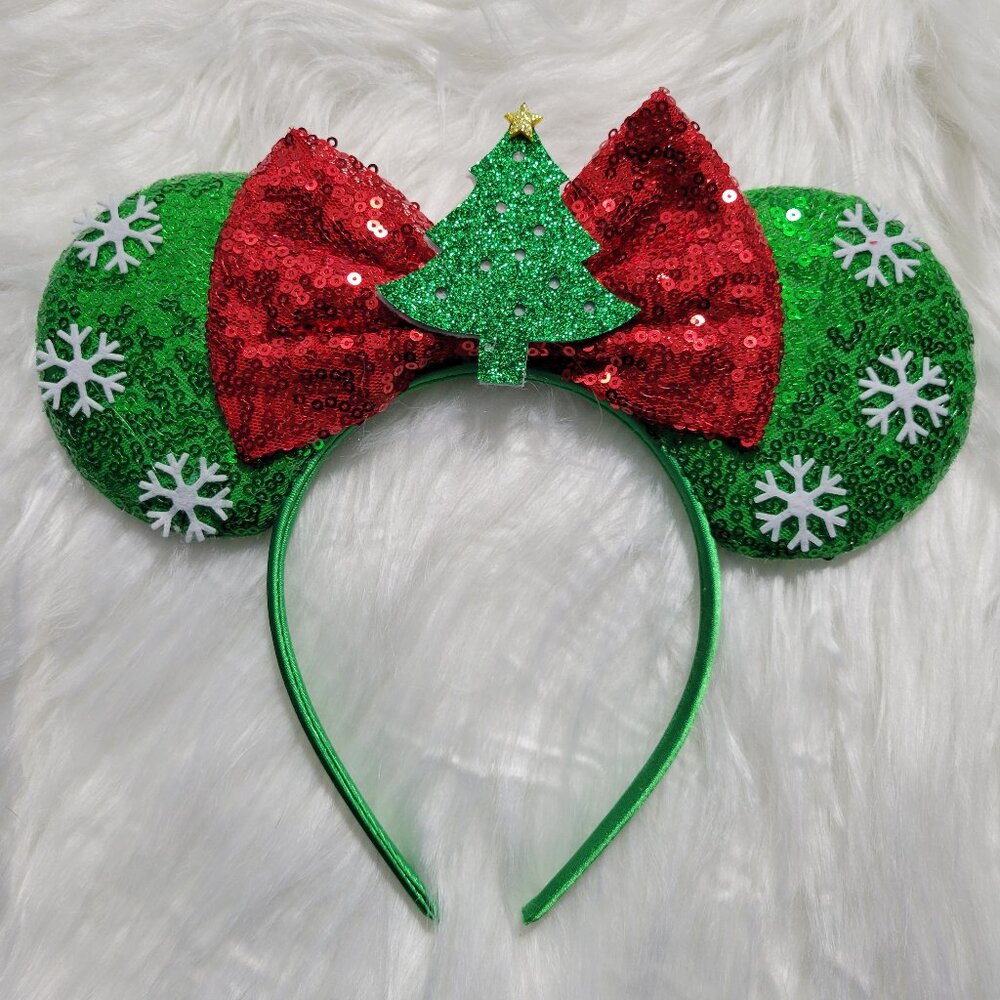 Christmas Tree/Snowflake Minnie Mouse Ears